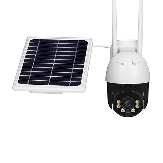 Generic 4G Sim Card Slot Wireless Solar Security PTZ Camera with 4X Digital Zoom