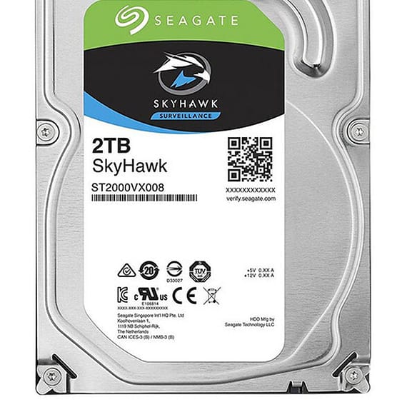 Seagate SkyHawk 2TB Surveillance Internal Hard Drive HDD 3.5-Inch SATA 6 Gb/s 64 MB Cache for DVR NVR Security Camera System