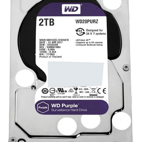 Western Digital 3.5-Inch 2 TB Surveillance Hard Disk Drive Sata