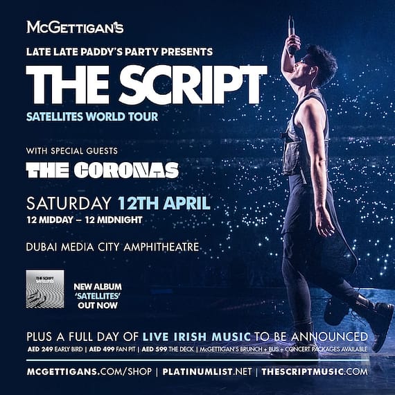 McGettigan's Late Late Paddy's Party presents The Script in Dubai Concerts