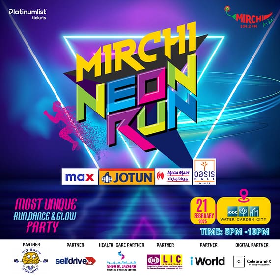Mirchi Neon Run at Water Garden City Sports Events
