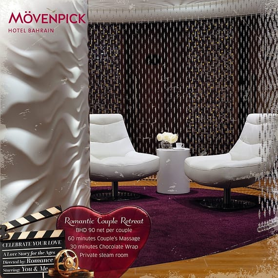 Romantic Couples' Retreat at Mövenpick Hotel Bahrain Valentine's Day Recommendations
