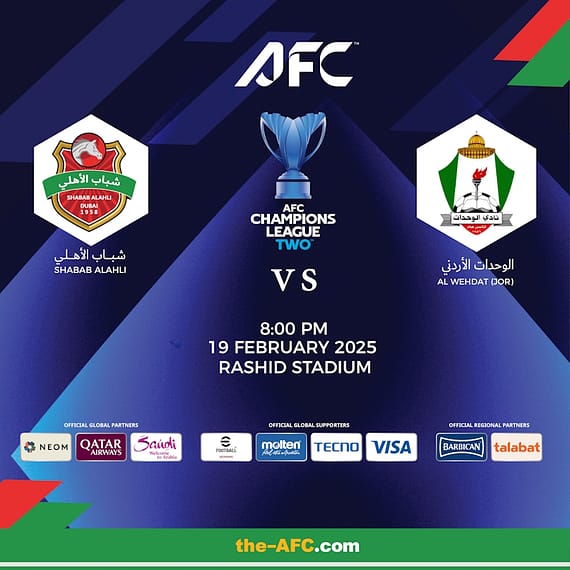 Shabab Al Ahli FC (UAE) vs Al Wehdat SC (JOR) - AFC Champions League Two Sports Events