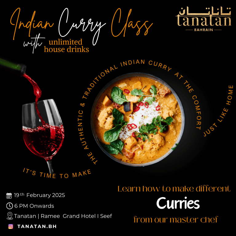 Masterchef's Curry Class with Unlimited House Drinks at Tanatan Workshops