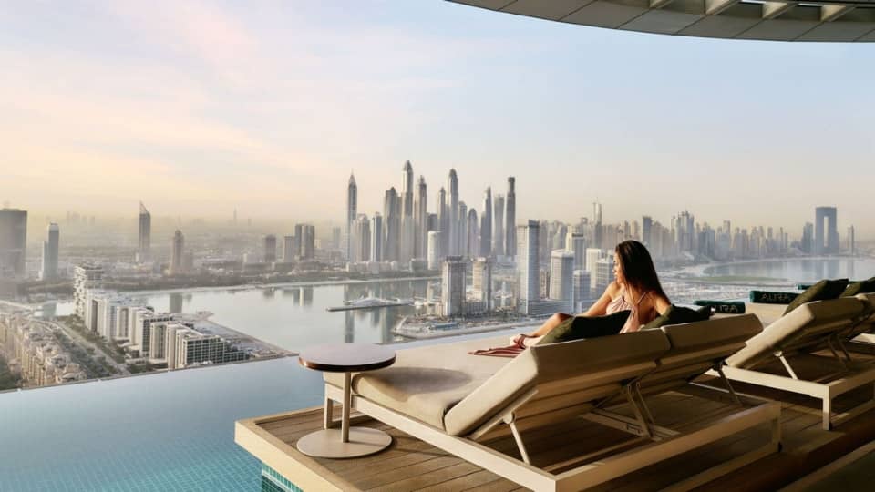 Aura sunrise pool experience with Burj view - Brunches