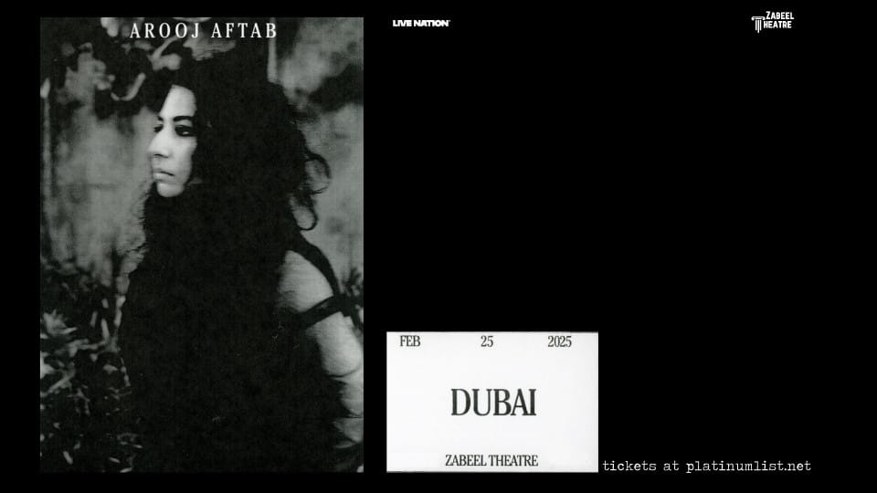 Live Nation Middle East presents Arooj Aftab at Zabeel Theatre in Dubai - Concerts