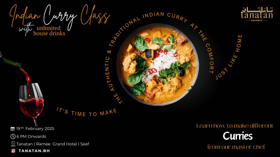 Masterchef's Curry Class with Unlimited House Drinks at Tanatan - Workshops