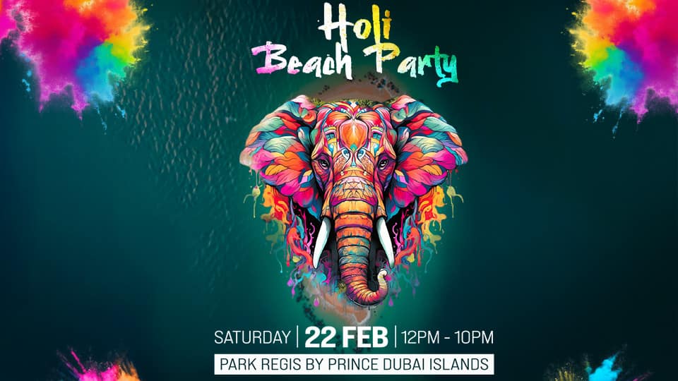 Holi Beach Party 2025 - Dubai's Most Colorful Celebration! - Holi Events